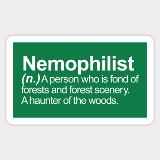 Nemophilist - Definition Sticker